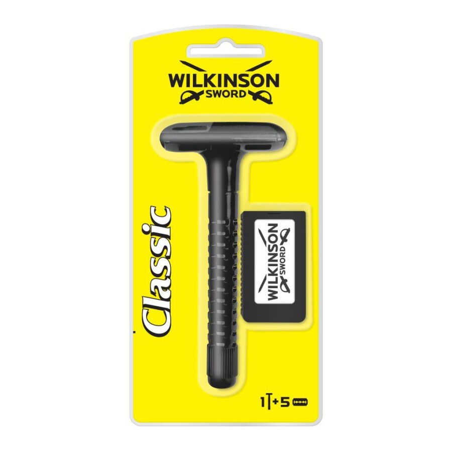 Wilkinson Sword Klasik Erkek Tıraş Bıçağı Makinesi ve 5 Yedek Bıçak - 1