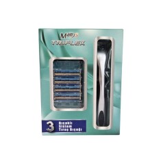 Man's Triflex 3 Bıçaklı Erkek Tıraş Bıçağı Sapı ve 4 Yedek Başlık - 2