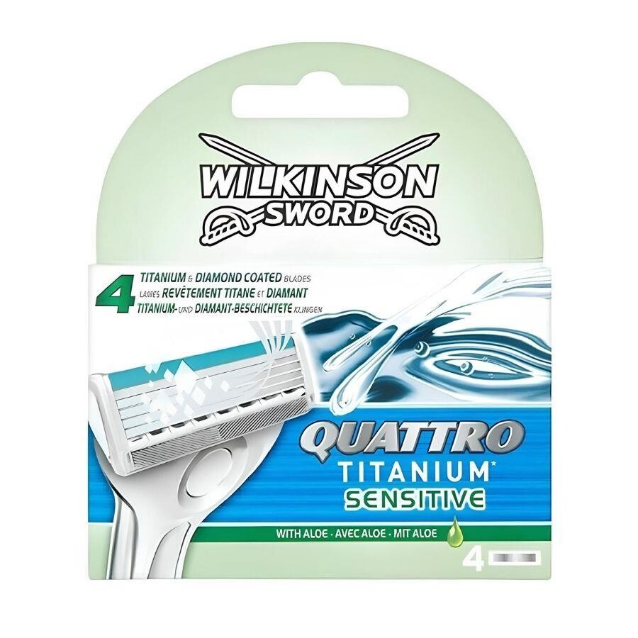 Wilkinson Sword Quattro Titanium Sensıtıve Erkek Tıraş Bıçağı 4 Yedek Başlık - 1