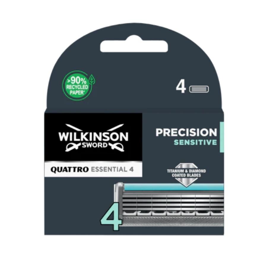 Wilkinson Sword Quattro Titanium Sensitive Erkek Tıraş Bıçağı 4 Yedek Başlık - 1
