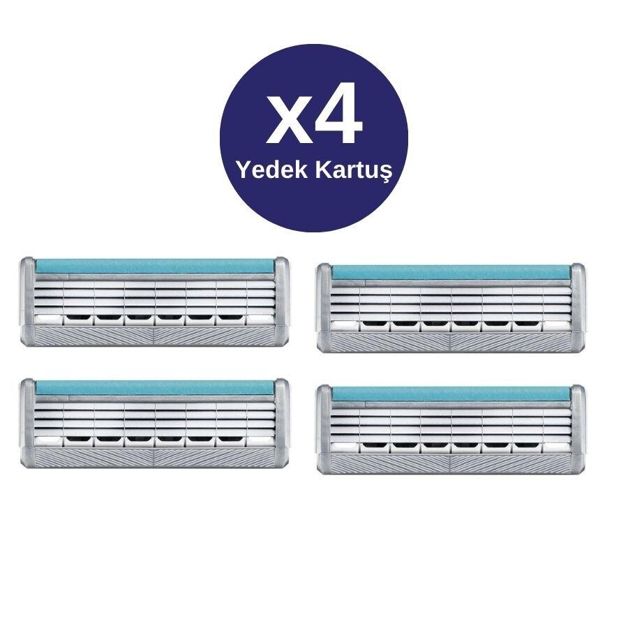 Wilkinson Sword Quattro Titanium Sensitive Erkek Tıraş Bıçağı 4 Yedek Başlık - 2