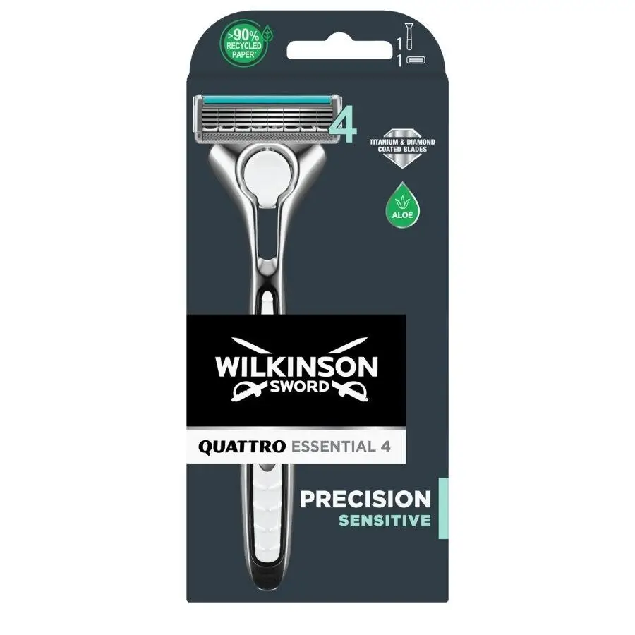 Wilkinson Sword Quattro Tıtanıum Sensitive Erkek Sistem Tıraş Bıçağı - 1