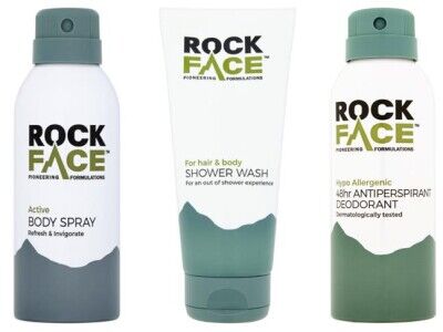 Rock Face Erkek Banyo Bakım Seti (Active Deodorant - Duş Jeli - Hypo Allergenic Deodorant) BBS02 - 1