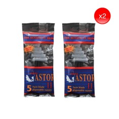 Süper Astor Çift Bıçaklı Erkek Kullan At Tıraş Bıçağı -2 Paket - Zaza