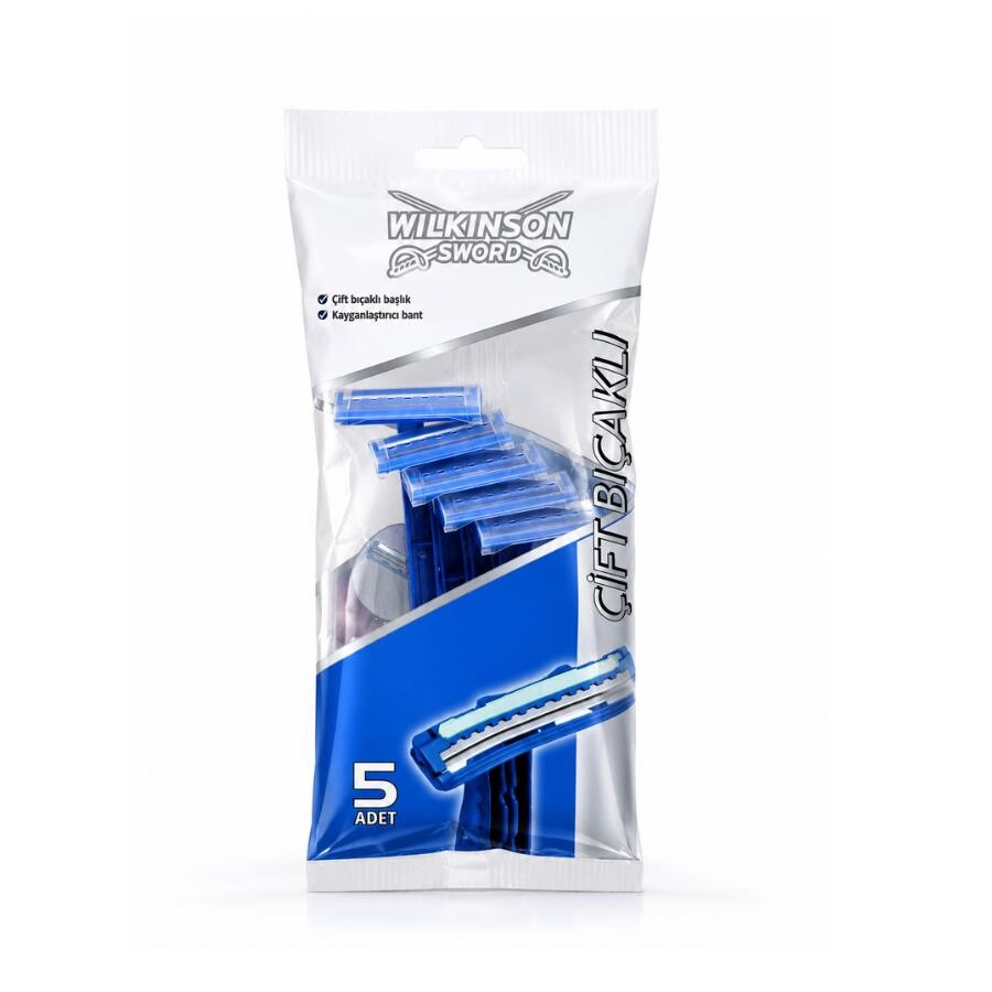 Wilkinson Sword Çift Bıçaklı Kayganlaştırıcı Bantlı Tıraş Bıçağı 5 Adet - 1