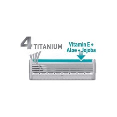 Wilkinson Sword Quattro Titanium Sensitive Erkek Tıraş Bıçağı 2 Yedek Kartuşu - 3