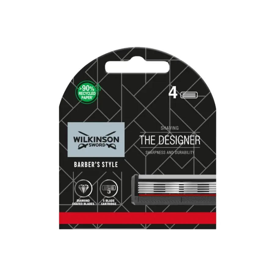 Wilkinson Sword Barber's Style The Designer Tıraş Bıçağı Kartuşu- 4 Adet - 1
