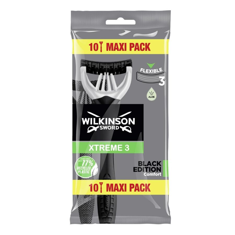 Wilkinson Sword Extreme 3 Blac Edition 10 Adet Kullan At Tıraş Bıçağı - 1