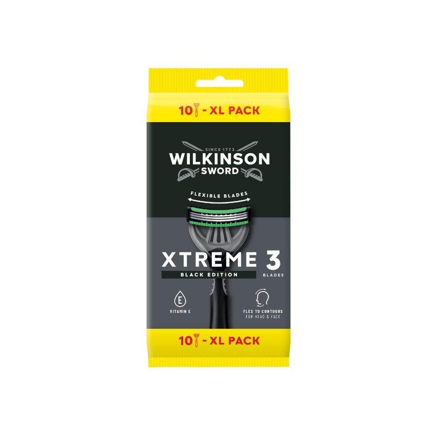 Wilkinson Sword Xtreme 3 Black Erkek Tıraş Bıçağı XL-10 Adet - 1