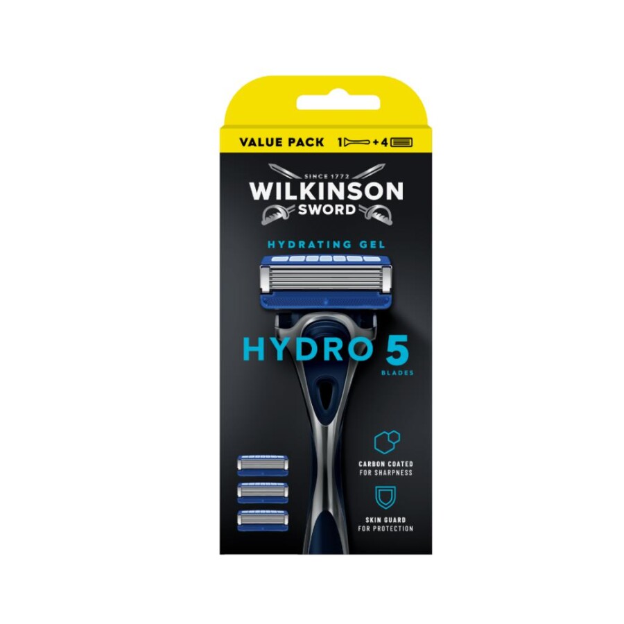 Wilkinson Sword Hydro 5 Pro-Vitamin B5 Erkek Tıraş Bıçağı Sapı + 4 Yedek Kartuş - 1