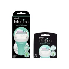 Wilkinson Sword Intuition Sensitive Care Kendinden Sabunlu Kadın Tıraş Bıçağı 4 Bıçaklı 3 Yedek Başlık - Wilkinson Sword