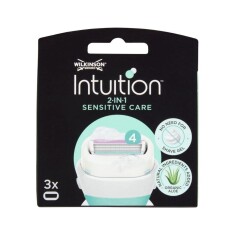 Wilkinson Sword Intuition 2 in 1 Sensitive Care Kendinden Sabunlu 4 Bıçaklı Kadın Tıraş Bıçağı 3 Yedek Kartuş - Wilkinson Sword