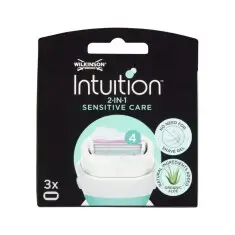 Wilkinson Sword Intuition 2 in 1 Sensitive Care Kendinden Sabunlu 4 Bıçaklı Kadın Tıraş Bıçağı 3 Yedek Kartuş - Wilkinson Sword