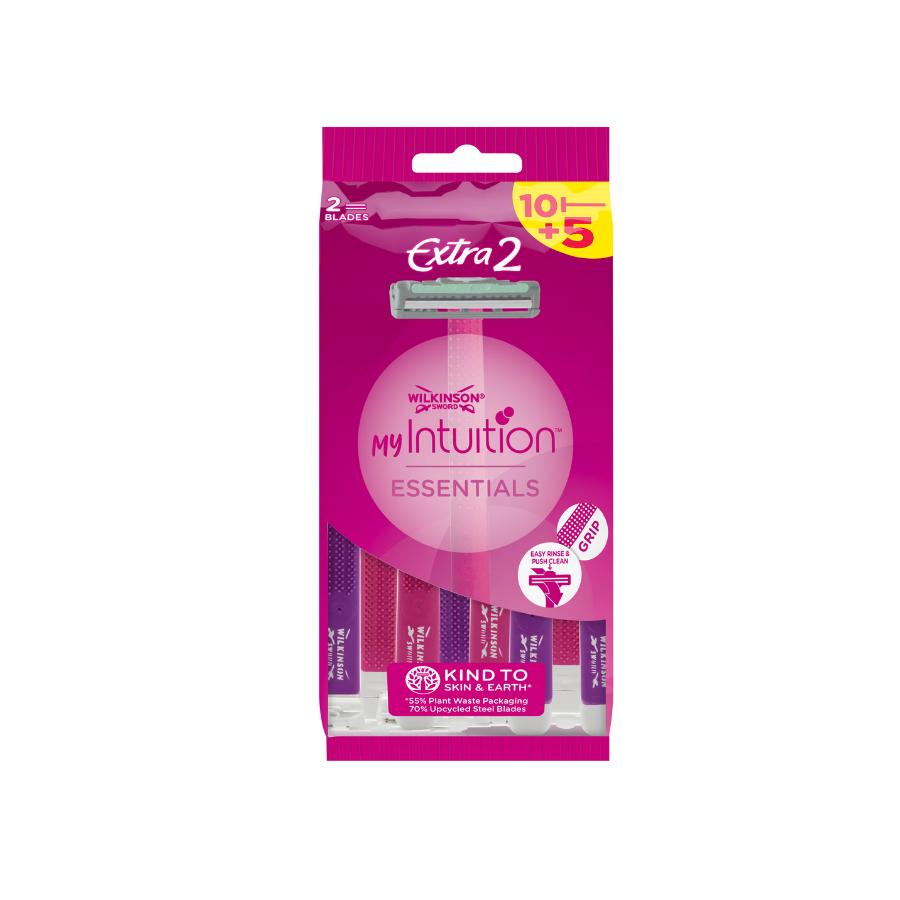Wilkinson Sword Intuition Essentials Extra 2 Kadın Çift Bıçaklı Tıraş Bıçağı - 10+5 Paket - 1