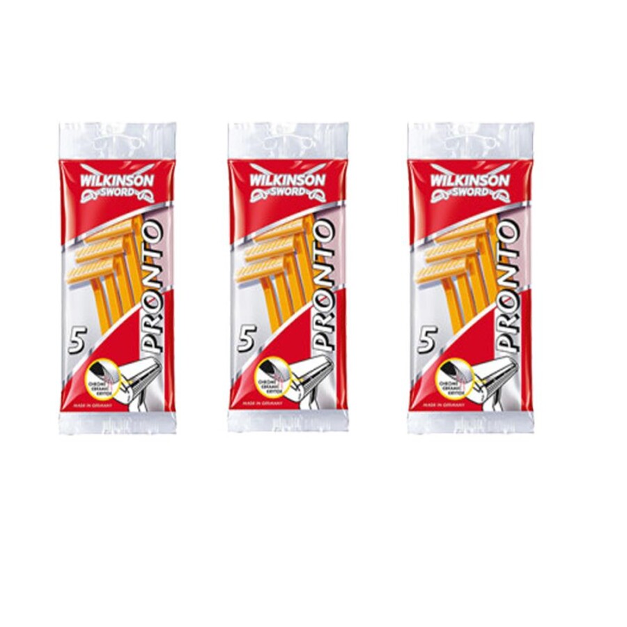 Wilkinson Sword Pronto Tek Bıçaklı Erkek Kullan At Tıraş Bıçağı 3x5 Adet - 1