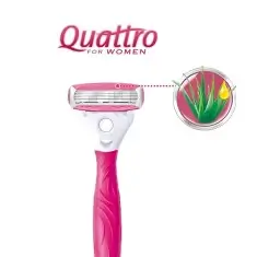 Toptan Wilkinson Sword Quattro For Women 4 Bıçaklı Kadın Tıraş Bıçağı - 3