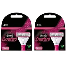Wilkinson Sword Quattro Kadın Tıraş Bıçağı Yedek Başlık | 2 Paket - 6 Adet - Wilkinson Sword