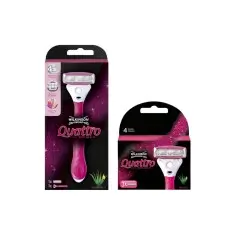 Wilkinson Sword Quattro Kadın Tıraş Bıçağı ve 3 Yedek Başlık - Wilkinson Sword