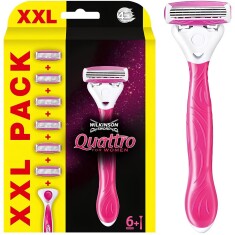 Wilkinson Sword Quattro Kadın Tıraş Bıçağı 1 Sap 8 Yedek Başlık - Wilkinson Sword