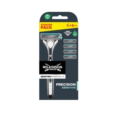 Wilkinson Sword Quattro Sensitive Erkek Tıraş Bıçağı 1 Sap + 5 Yedek Kartuş - Wilkinson Sword