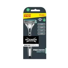 Wilkinson Sword Quattro Sensitive Erkek Tıraş Bıçağı 1 Sap + 5 Yedek Kartuş - Wilkinson Sword