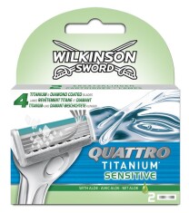 Wilkinson Sword Quattro Titanium Sensitive 2 Yedek Kartuş Toptan - Koli İçi: 10 Adet - 1