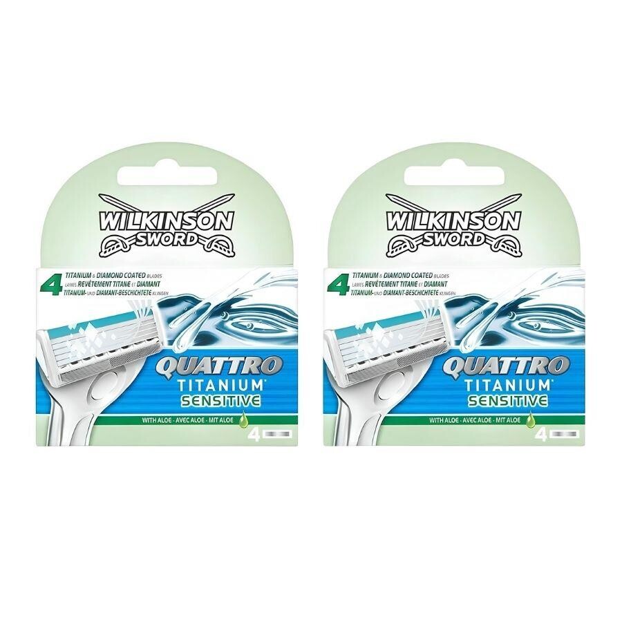 Wilkinson Sword Quattro Titanium Sensıtıve Erkek Tıraş Bıçağı 8 Yedek Kartuşu - 1