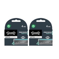 Wilkinson Sword Quattro Titanium Sensitive Erkek Tıraş Bıçağı 8 Yedek Kartuşu - Wilkinson Sword