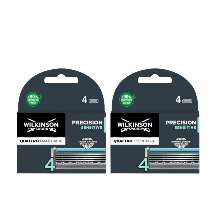 Wilkinson Sword Quattro Titanium Sensitive Erkek Tıraş Bıçağı 8 Yedek Kartuşu - 1