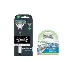 Wilkinson Sword Quattro Titanıum Sensitive Erkek Tıraş Bıçağı + 2 Yedek Başlık Set - Wilkinson Sword
