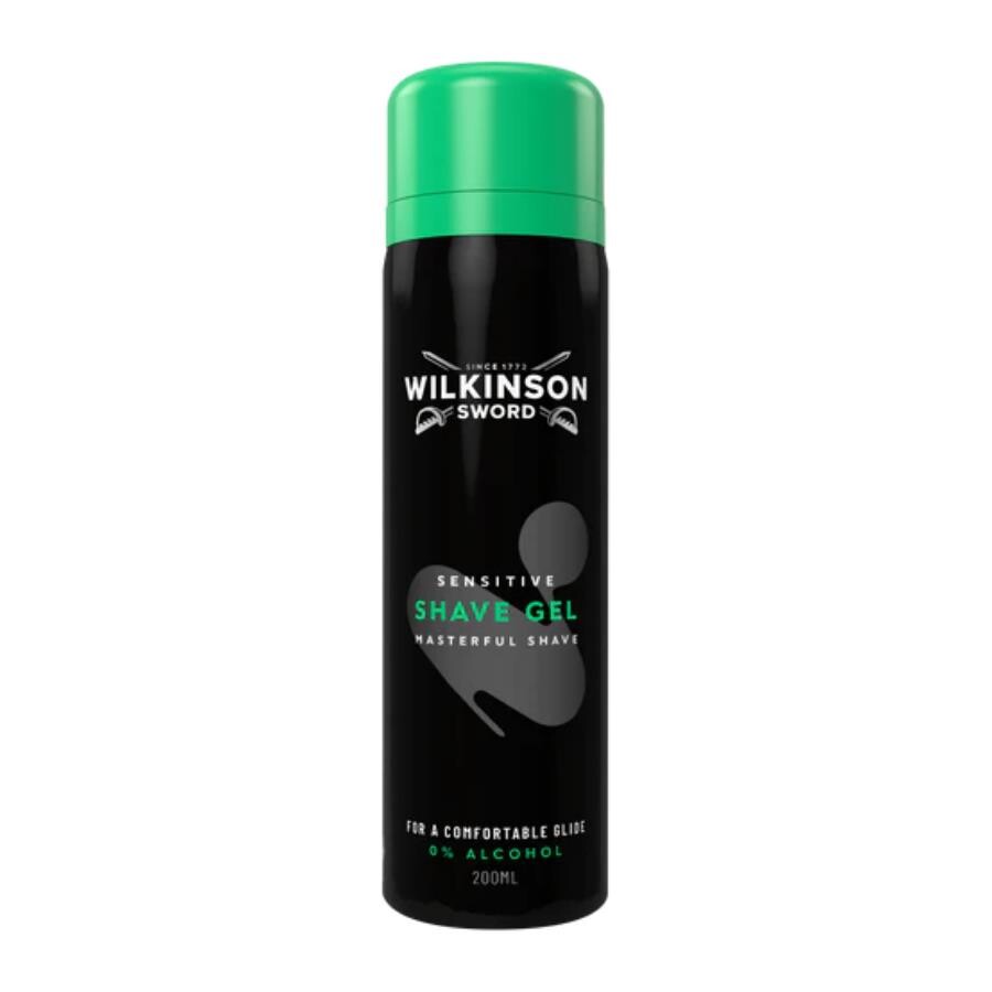 Wilkinson Sword Sensitive Erkek Tıraş Jeli 200 ml - Alkol İçermez, Hassas Ciltler - 1