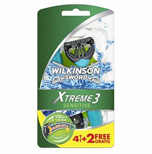 Wilkinson Sword Xtreme 3 - Oynar Başlıklı Kullan At Tıraş Bıçağı 4+2 Avantaj Paketi - 1