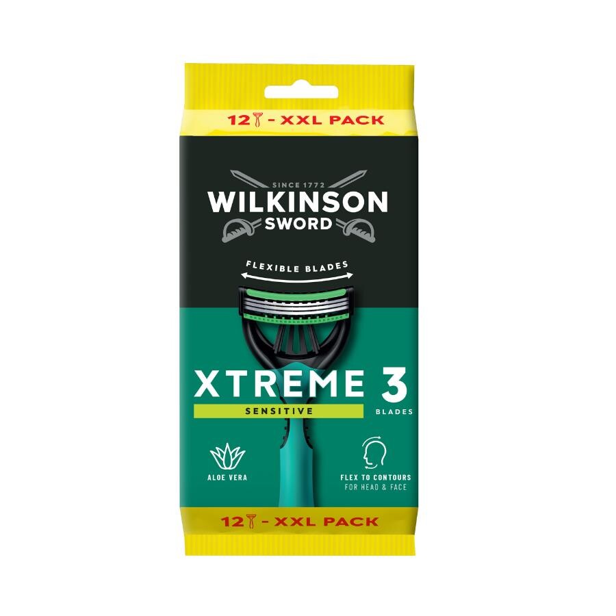 Wilkinson Sword Xtreme 3 Sensitive 12 Adet XXL Erkek Tıraş Bıçağı- Hassas Ciltler - 1