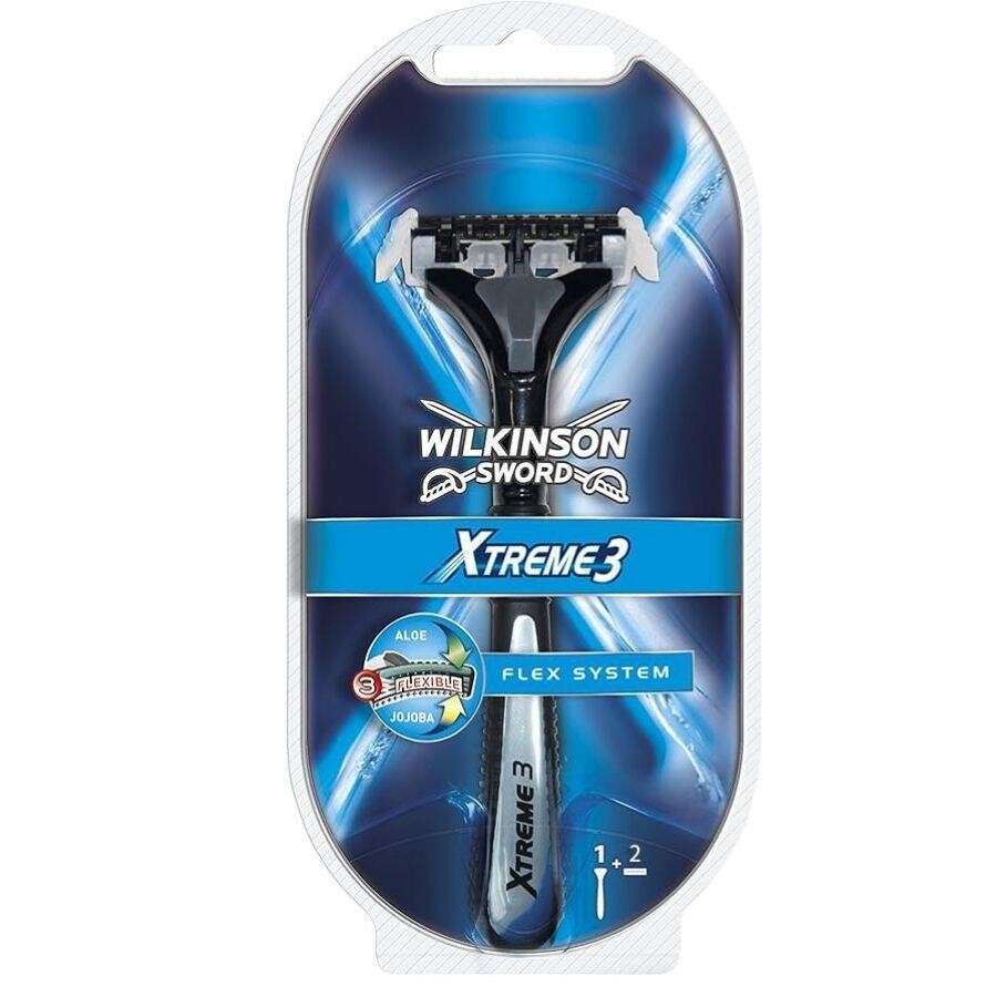 Wilkinson Xtreme 3 - Sistem Tıraş Bıçağı Sapı + 2 Yedek Başlık - 1