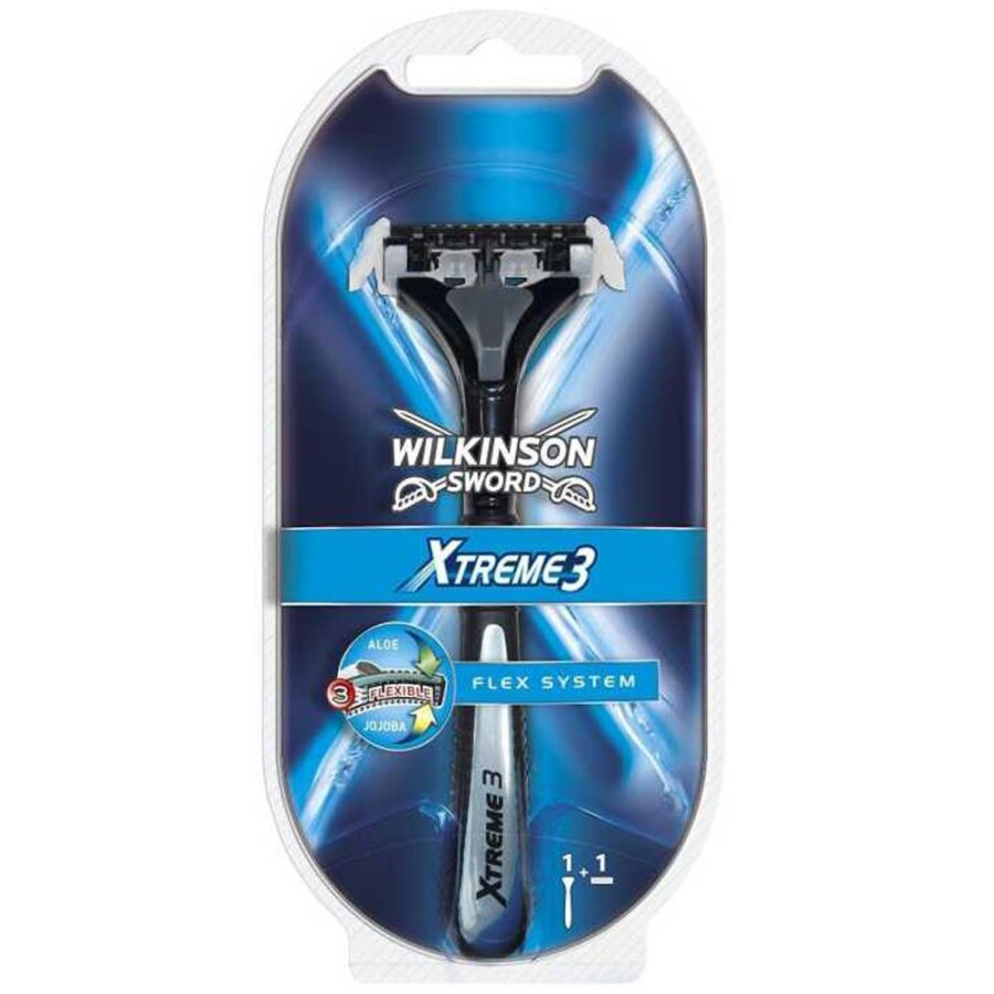 Wilkinson Xtreme 3 - Sistem Tıraş Bıçağı Sapı + 1 Yedek - 1