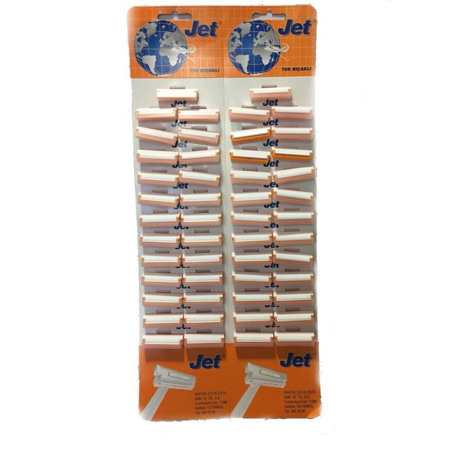 Jet Perfect Tek Bıçaklı Erkek Kullan At Tıraş Bıçağı 50 Adet - 1